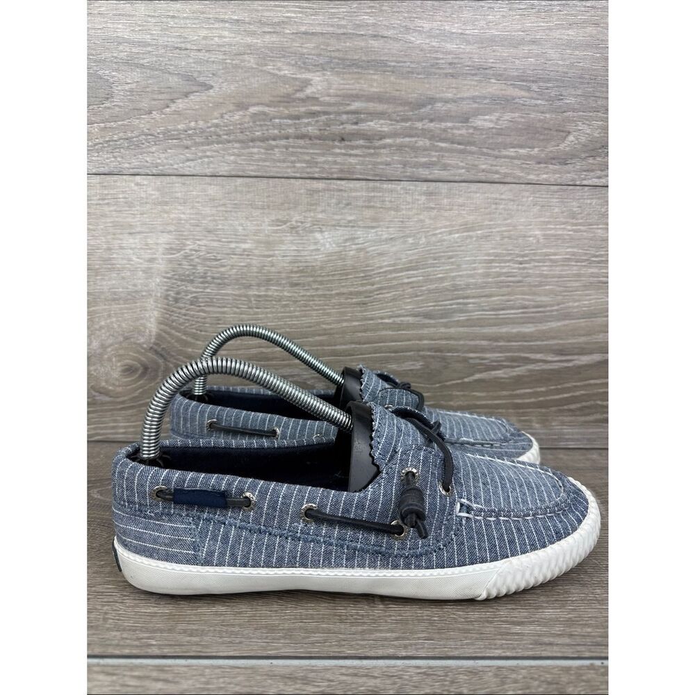 Sperry Top Sider Sayel Away Women’s Sz 8.5M Blue Pinstripe Loafer Moccasin Shoes